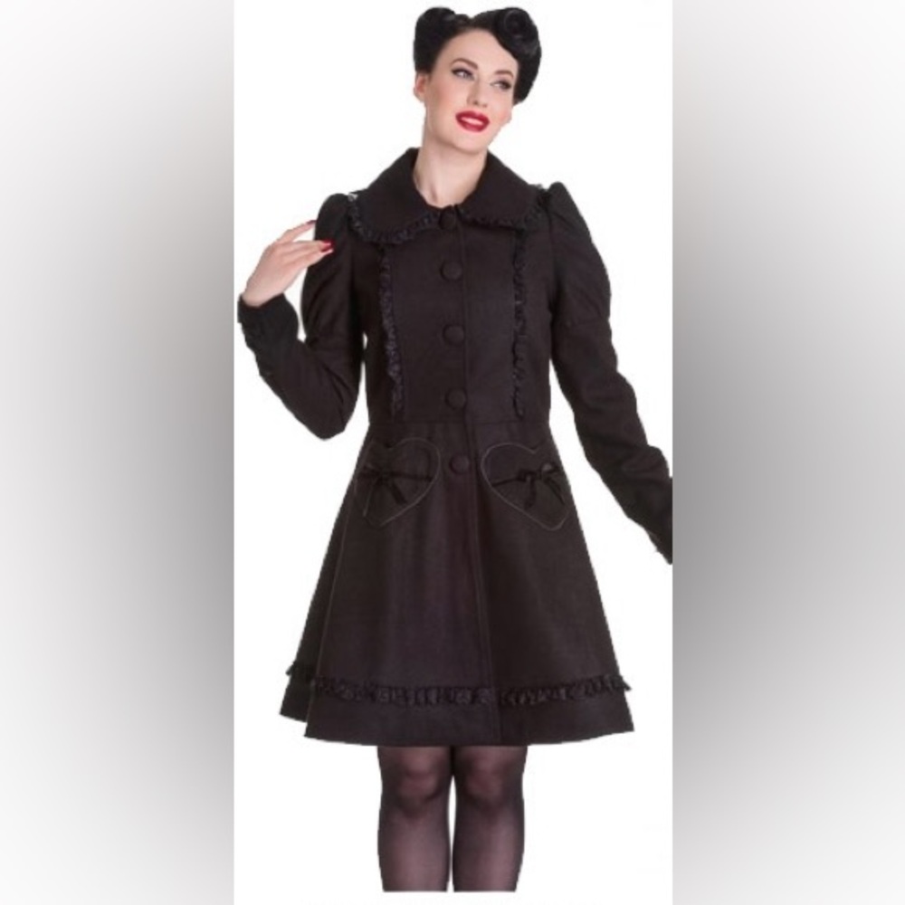Hell Bunny Courtney Coat in Black